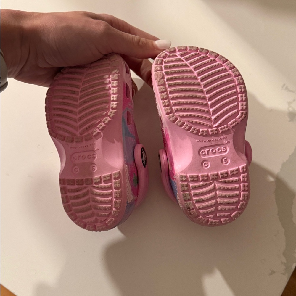 CROCS Kids' Pink Multi Tie-Dye Classic Clog - Picture 3 of 5